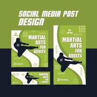 martial arts training center flyer vector