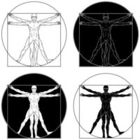 Vitruvian man Vector design