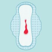 sanitary napkin with blood stain vector