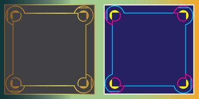 dorado y vistoso ciber punk marco, moderno concepto con futurista sencillo estilo para juego o avatar vector