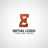 Logo of E initial gradient colorful icon design vector