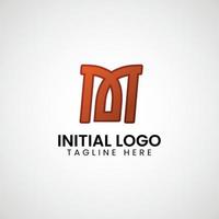 logo de metro inicial degradado vistoso icono diseño vector