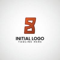 logo de si inicial degradado vistoso icono diseño vector