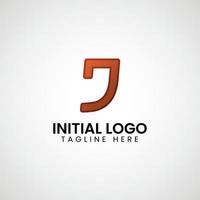 logo de j inicial degradado vistoso icono diseño vector