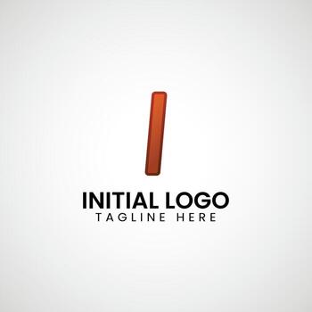 Logo of I initial gradient colorful icon design vector