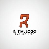 Logo of R initial gradient colorful icon design vector