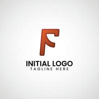 Logo of F initial gradient colorful icon design vector