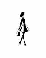 Girl Shopping Illustration vector