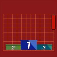 championship podium numbers icon. 123 podium stage on graph paper grid lines background.  vector illustration.