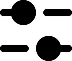 Horizontal adjust black glyph ui icon. Equalizer. Sound option. Volume control. User interface design. Silhouette symbol on white space. Solid pictogram for web, mobile. Isolated vector illustration