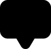 Leave note black glyph ui icon. Social media notification. New message in chat. User interface design. Silhouette symbol on white space. Solid pictogram for web, mobile. Isolated vector illustration