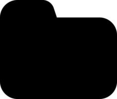 Folder black glyph ui icon. Files storage. Directory. Desktop application. User interface design. Silhouette symbol on white space. Solid pictogram for web, mobile. Isolated vector illustration