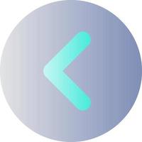 Arrow left button flat gradient color ui icon. Move back. Toolbar control element. Previous track. Simple filled pictogram. GUI, UX design for mobile application. Vector isolated RGB illustration