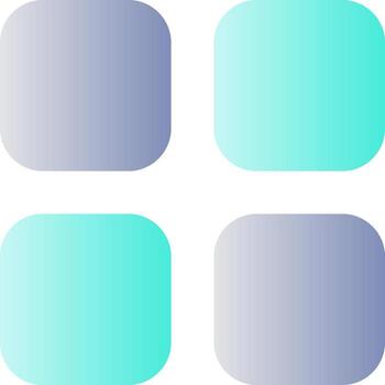 Bento like menu flat gradient color ui icon. Four squares. Chocolate menu representation. Navigation. Simple filled pictogram. GUI, UX design for mobile application. Vector isolated RGB illustration