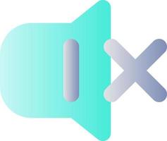 Turn off sound flat gradient color ui icon. Silent mode. Mute ringer. Alert option. Crossed out bell. Simple filled pictogram. GUI, UX design for mobile application. Vector isolated RGB illustration