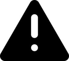 Triangle shaped caution sign black glyph ui icon. Notification. Potential danger. User interface design. Silhouette symbol on white space. Solid pictogram for web, mobile. Isolated vector illustration