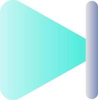 Skip next button flat gradient color ui icon. Music player bar. Playing multimedia file. Progress bar. Simple filled pictogram. GUI, UX design for mobile application. Vector isolated RGB illustration