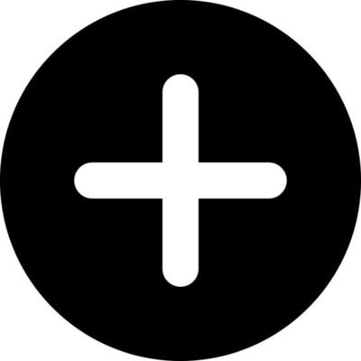 Add button black glyph ui icon. Increase volume. Toolbar control. Menu command. User interface design. Silhouette symbol on white space. Solid pictogram for web, mobile. Isolated vector illustration
