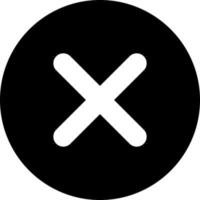 Delete button black glyph ui icon. Alert error. Toolbar control. Menu command. User interface design. Silhouette symbol on white space. Solid pictogram for web, mobile. Isolated vector illustration