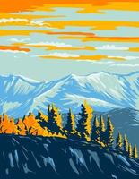 Vuntut National Park in Northern Yukon Canada WPA Poster Art vector