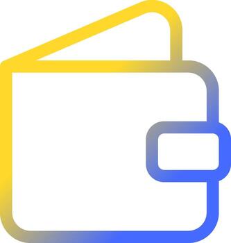 Open wallet pixel perfect gradient linear ui icon. Finance and banking. Payment and purchasing. Line color user interface symbol. Modern style pictogram. Vector isolated outline illustration