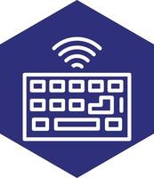 Wireless Keyboard Vector Icon Design