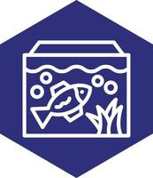 Fish Tank Vector Icon Design