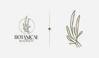 Leaf Flower Tree monoline. Universal creative premium symbol. Vector sign icon logo template. Vector illustration