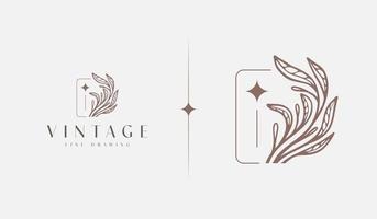 Leaf Flower Tree monoline. Universal creative premium symbol. Vector sign icon logo template. Vector illustration