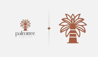palma árbol verano tropical monolina. universal creativo prima símbolo. vector firmar icono logo modelo. vector ilustración