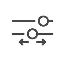 Setup and settings related icon outline and linear vector. vector