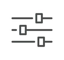 Setup and settings related icon outline and linear vector. vector