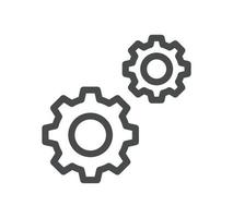 Setup and settings related icon outline and linear vector. vector