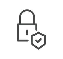 Security related icon outline and linear vector. vector