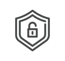 Security related icon outline and linear vector. vector