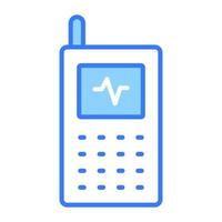 Cordless phone icon design, electronic telecommunication device vector