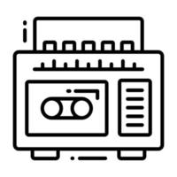 Cassette player icon in trendy style, editable vector