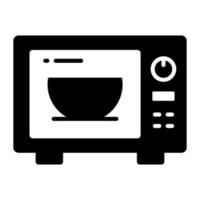 Well designed icon of microwave oven in trendy style, easy to use vector