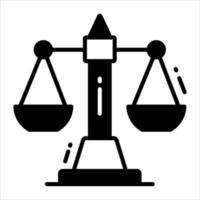 Balance scale vector design, icon of equality