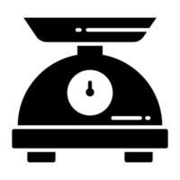 Weight scale vector design, weight machine icon in editable style