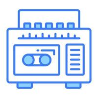 Cassette player icon in trendy style, editable vector