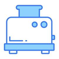 Bread with machine denoting vector of toaster, premium icon