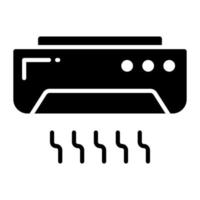 Electric air conditioner vector in trendy style, editable icon