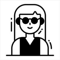 Woman wearing glasses vector design in trendy style