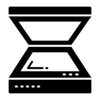 Trendy icon of scanning machine, scanner vector design