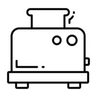 Bread with machine denoting vector of toaster, premium icon