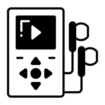 Vector design of music player in modern style, easy to use icon