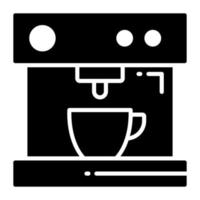 Coffee machine vector design, coffee dispenser icon in editable style
