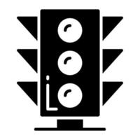 Trendy style icon of traffic lights, vector of traffic signals