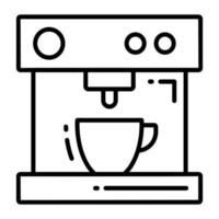 Coffee machine vector design, coffee dispenser icon in editable style
